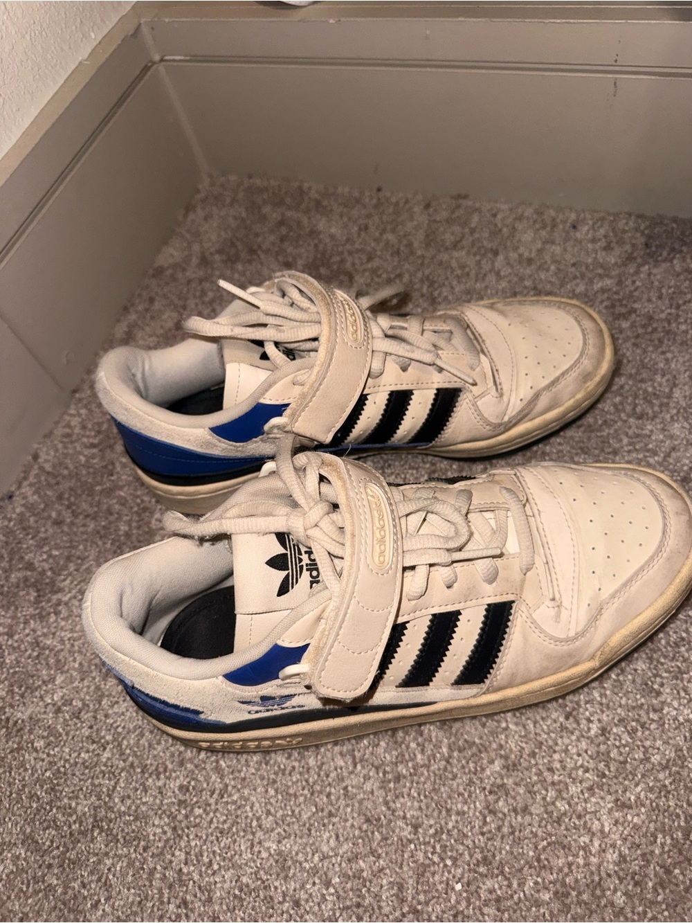adidas cream Sneakers in Black and blue